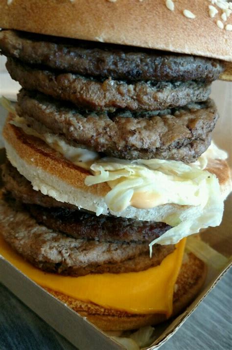 Monster mac - A TikTok user reviews the off-menu item that costs $11 and is a Big Mac on steroids. The Monster Mac is a giant hamburger with six extra patties and gets mixed …